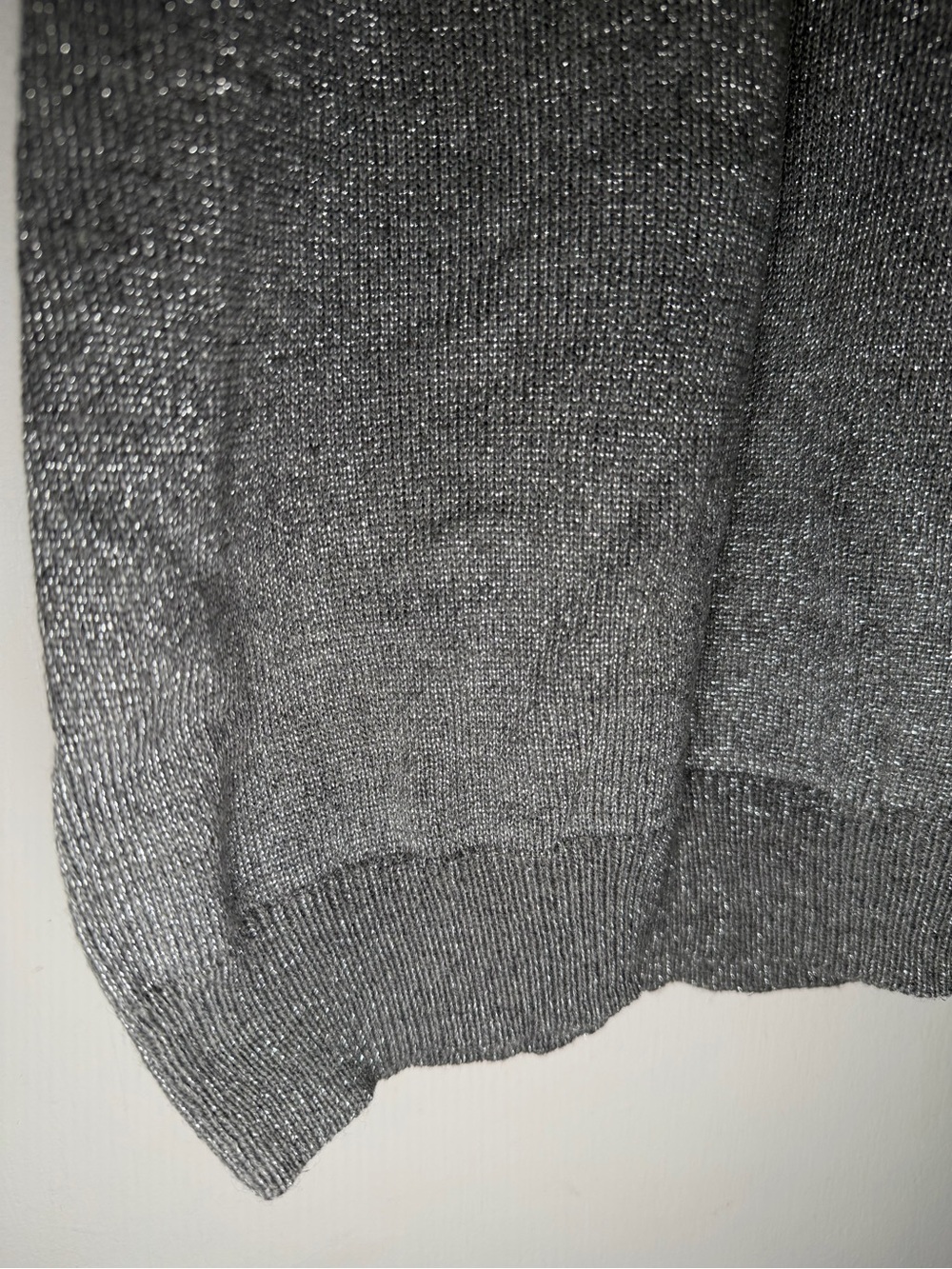 New York & Company Metallic Gray Crewneck Sweater - women - size “M” - Picture 3 of 4